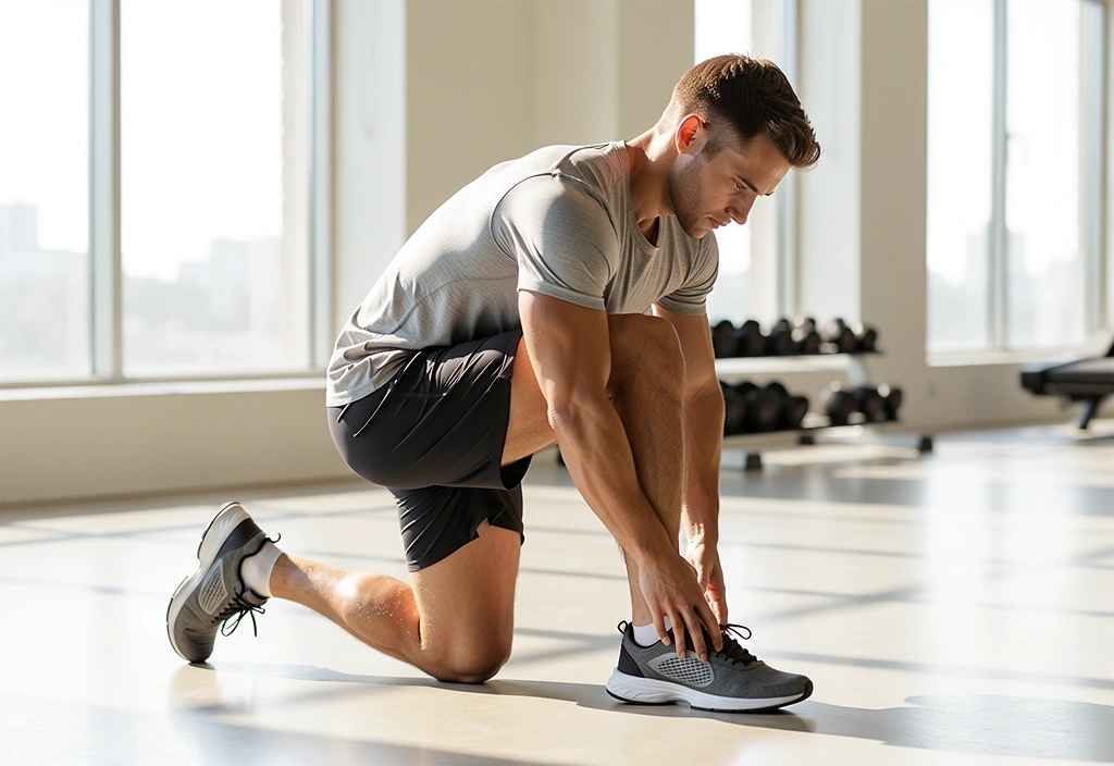 Atleta usando suplementos para movilidad